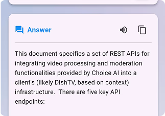 AI Powered Document Summary Result