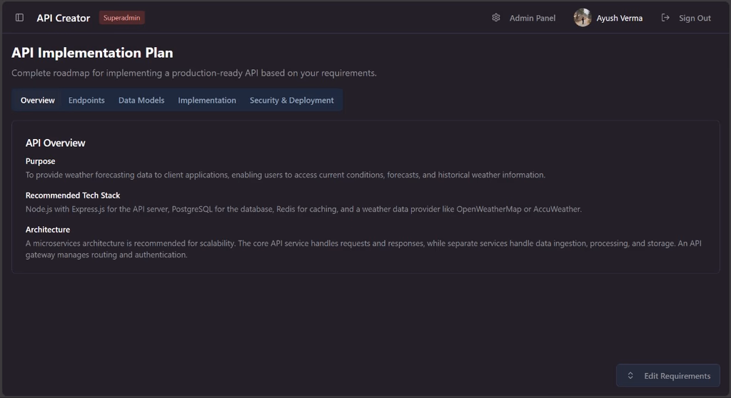 Structured API Blueprint Generator