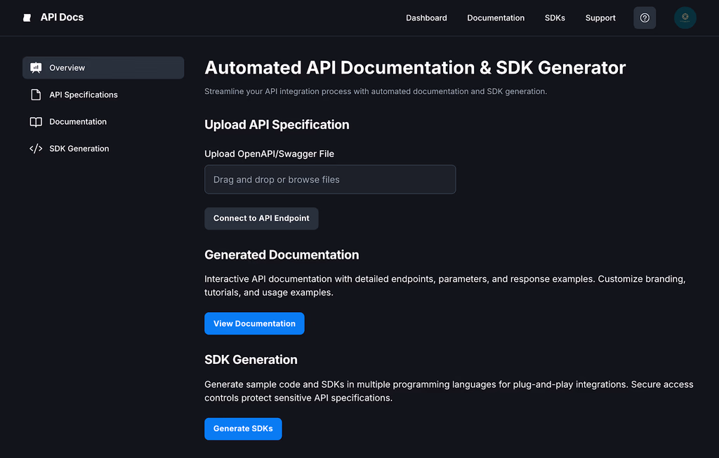 Automated API Documentation & SDK Generator