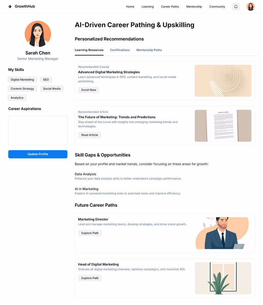 AI-Driven Career Pathing & Upskilling