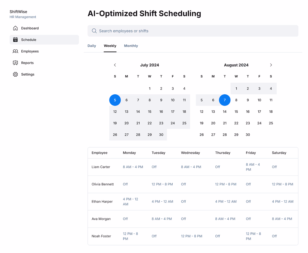AI-Optimized Shift & Workforce Scheduling